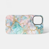 Rose Blue Gold Marble iPhoneケース (裏面横)