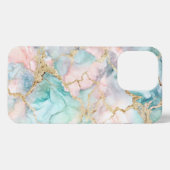 Rose Blue Gold Marble iPhoneケース (裏面横)
