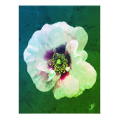 Rose boanche avec cœur foncé - peinture à l'huile フォトプリント            (正面)