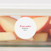 Rose body butter add your text name custom weight  ラベル (貼付)