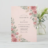 Rose Botanical Enchantment Wedding 招待状 (スタンド正面)