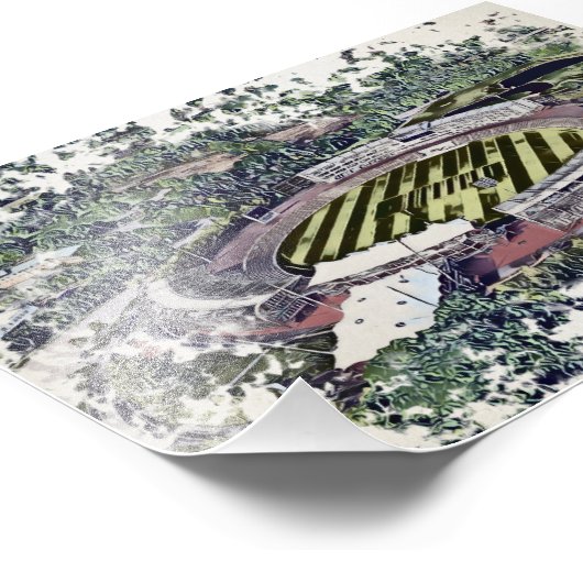 Rose Bowl Southampton Cricket Ground Artistic フォトプリント (角)