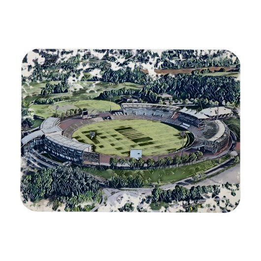 Rose Bowl Southampton Cricket Ground Artistic マグネット (横)