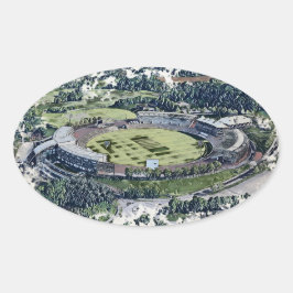 Rose Bowl Southampton Cricket Ground Artistic 楕円形シール