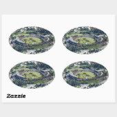 Rose Bowl Southampton Cricket Ground Artistic 楕円形シール (シート)