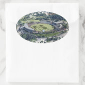 Rose Bowl Southampton Cricket Ground Artistic 楕円形シール (バッグ)