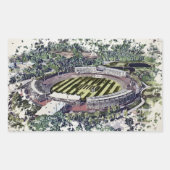 Rose Bowl Southampton Cricket Ground Artistic 長方形シール (正面)