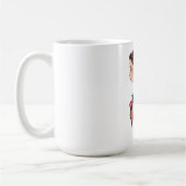 Rose Braided Hair Floral Tee for Women コーヒーマグカップ (左)