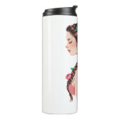 Rose Braided Hair Floral Tee for Women タンブラー (回転左)