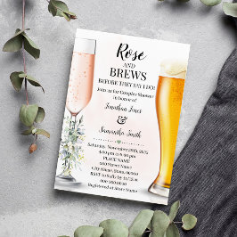 Rose & Brews カップル ウェディング ユーカリ グリーン 招待状