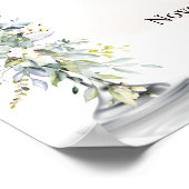 Rose & Brews ユーカリの多肉植物 サインへようこそ ポスター (角)