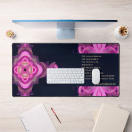 Rose broken heart in black in the powder & Dubbio デスクマット