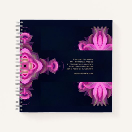 "Rose broken heart in black in the powder"& Futuro ノートブック (正面)