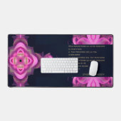Rose broken heart in black in the powder Percorso デスクマット (キーボード&マウス)