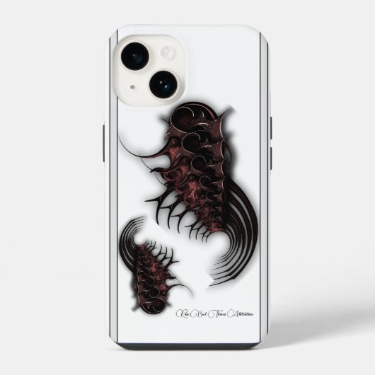 "Rose Bud Thorns Abstraction" iPhoneケース iPhone 14ケース (裏面)