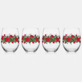 Rose bush ステムなしワイングラス (裏面)