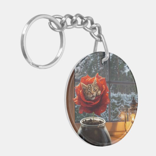Rose Cat Dream  キーホルダー (正面左)