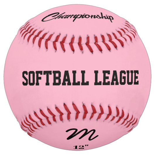 Rose Clair Personnalisé ソフトボール (正面)
