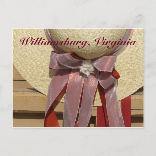 Rose colored Colonial Hat, Williamsburg, VA ポストカード (正面)