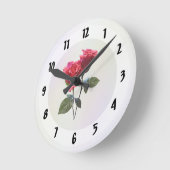 Rose Couple ラウンド壁時計 (傾斜)