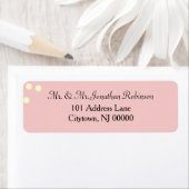 Rose Cream Polka Dots Wedding ラベル (インサイチュ)