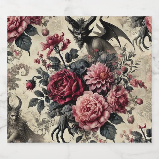 🔥 Rose Crematory – Gothic Victorian ビールラベル (シングルラベル)