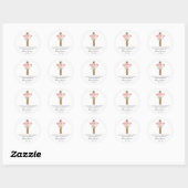 Rose Cross Memorial Funeral Seed Packet ラウンドシール (シート)