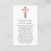 Rose Cross Memorial Photo Funeral Prayer Card 名刺 (裏面)
