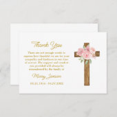 Rose Cross Sympathy Thank You Card サンキューカード (正面/裏面)