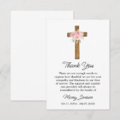 Rose Cross Sympathy Thank You Card サンキューカード (正面/裏面)