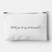 Rose Cute Monogram Personalized Bridesmaid Gift アクセサリーポーチ (裏面)