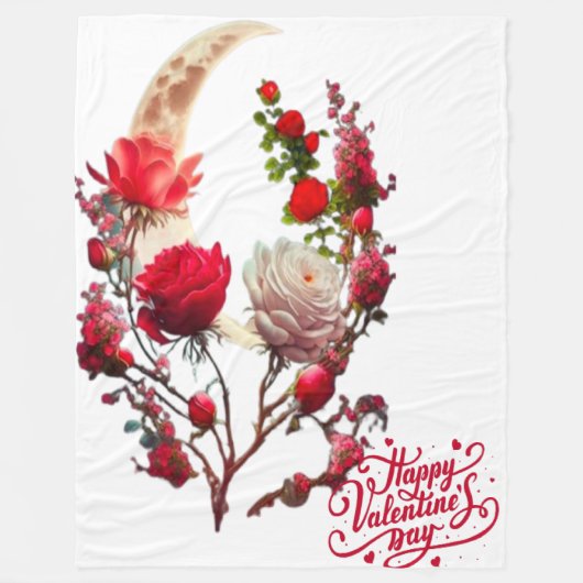 Rose day  フリースブランケット (正面)