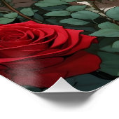 Rose de Minuit – Affiche Pin-Up Noire Glamour ポスター (コーナー)