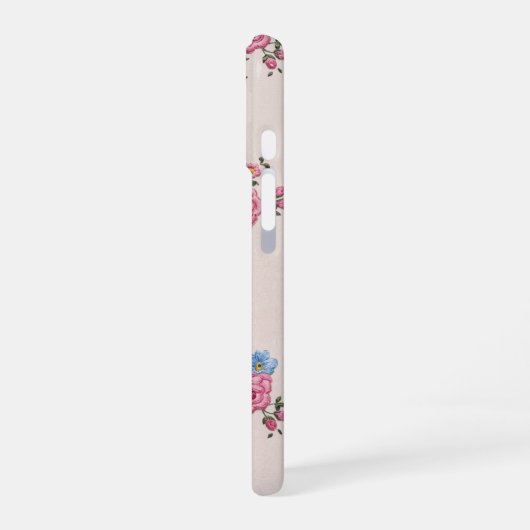 Rose embroidery texture iPhone16 case iPhone 16ケース (左側面)