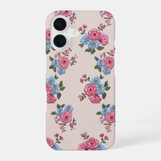 Rose embroidery texture iPhone16 case iPhone 16ケース