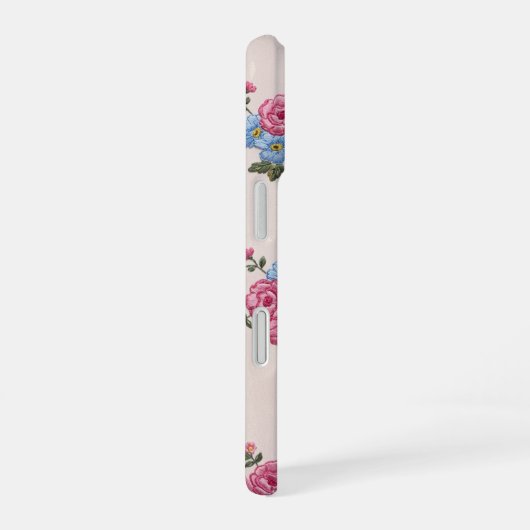 Rose embroidery texture iPhone16 case iPhone 16ケース (右側面)