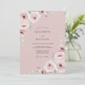 Rose Ethereal Floral Wedding 招待状 (スタンド正面)