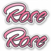 Rose faded pink Aufkleber Sticker Stickerset シール (正面)