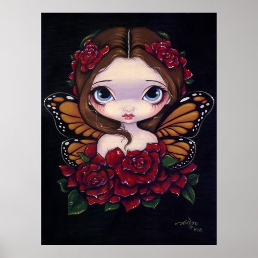 Rose Fairy ART PRINT big eye fantasy ポスター (正面)