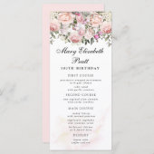 Rose Floral 100th Birthday Menu メニュー (正面/裏面)