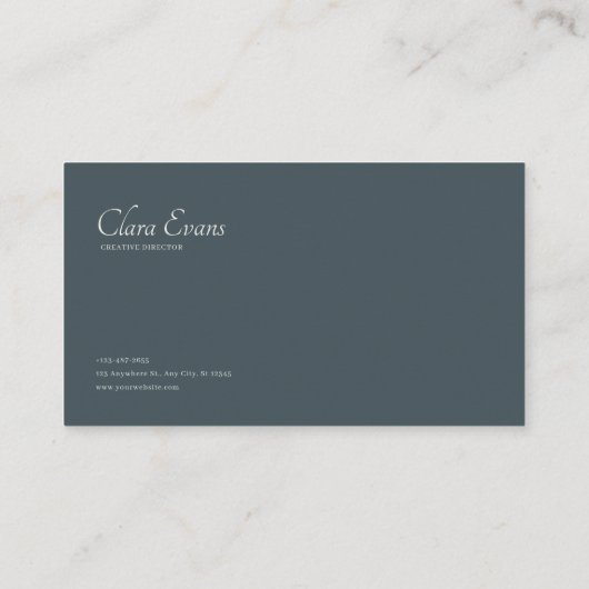 Rose Floral and Crescent Moon Night Sky Valley 名刺 (裏面)