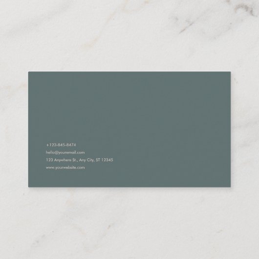 Rose Floral and Twilight Forest Mountain Landscape 名刺 (裏面)