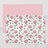 Rose Floral Botanical Note Card ノートカード (正面/裏面)