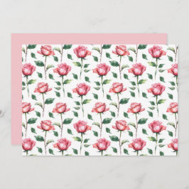 Rose Floral Botanical Note Card ノートカード