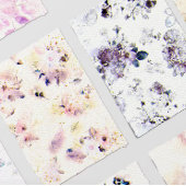 Rose Floral Chic Paper Textured Wedding 招待状