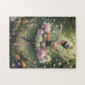 Rose Floral Forest Ballerina ジグソーパズル (横)