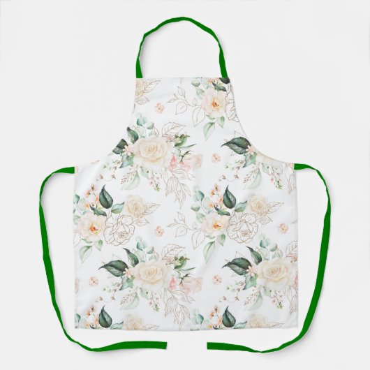 Rose Floral Garden Pattern エプロン (正面)