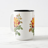 ROSE FLOWER DESIGN ツートーンマグカップ (正面左)
