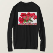 Rose Flower Natural Image - Botanical Garden  Tシャツ (デザイン裏面)