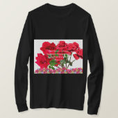 Rose Flower Natural Image - Botanical Garden Tシャツ (デザイン正面)